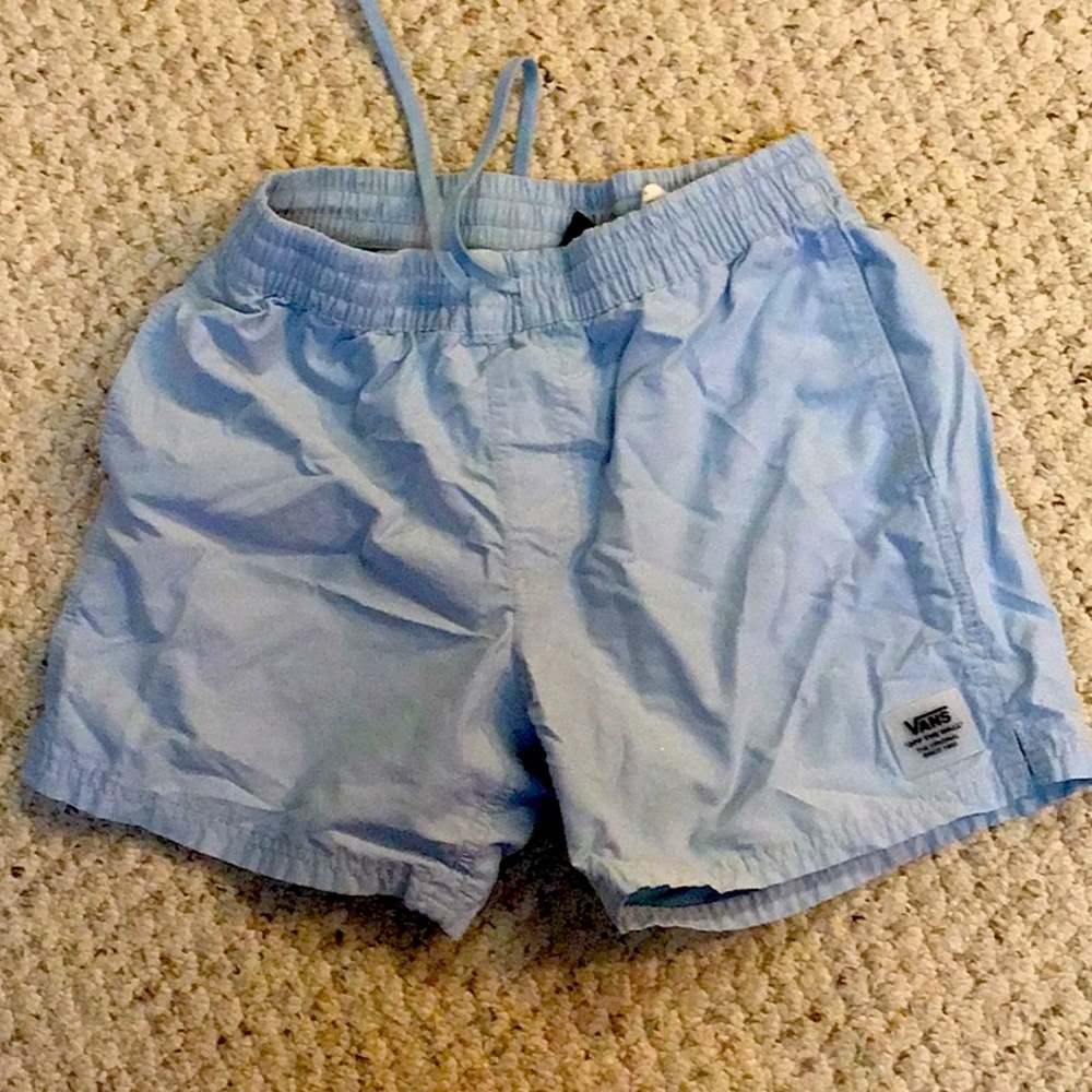 blue shorts
